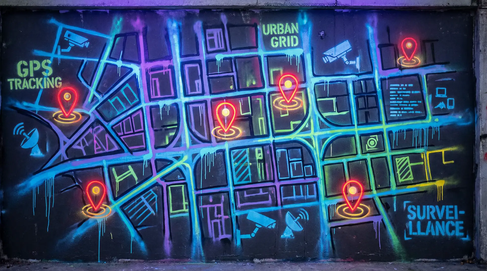 更衣人偶坠入爱 狗仔追踪地图 - 城市涂鸦风格